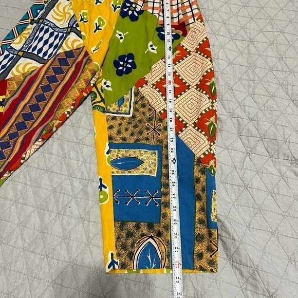 Sacred Threads Colorful Patchwork Ankle Pants - Picture 4 of 7